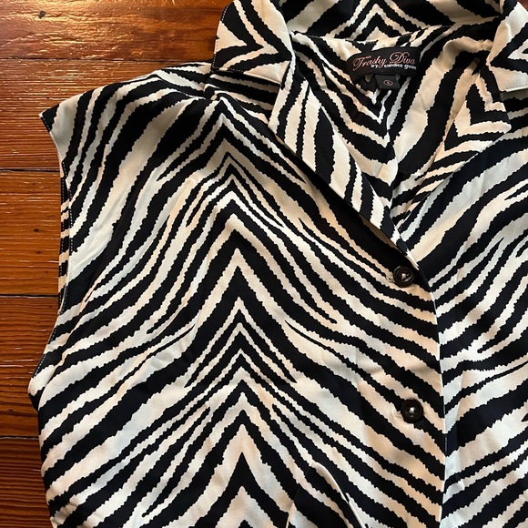 Trashy Diva Zebra Nina Tie Top - Picture 3 of 4
